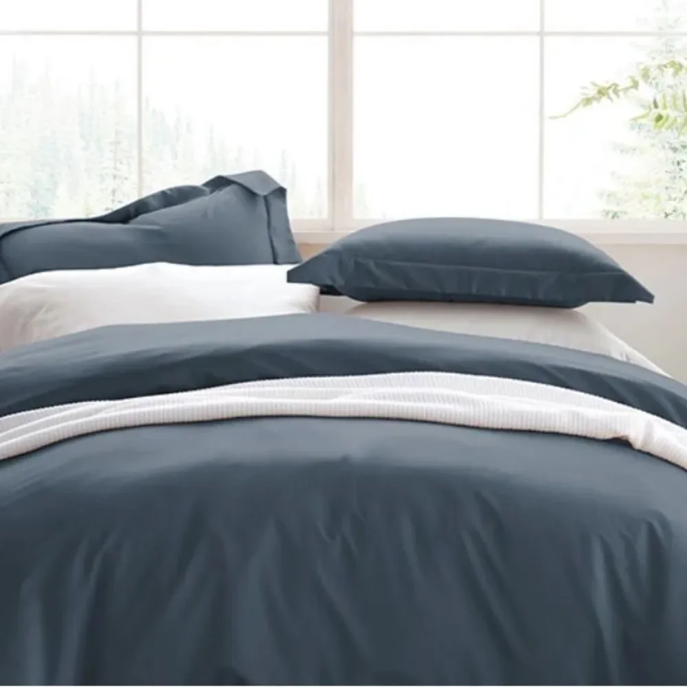 The Company Store Legends Premium Supima® Sateen Pillowcase Set King, Blue. NWT